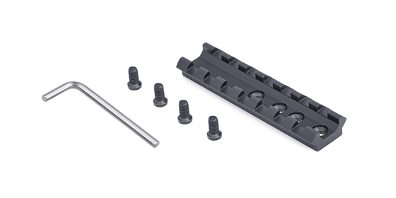 Van het Jachtgeweerpicatinny van de aluminiumlegering Delen van het het Spoor0.019kg de Zwarte Geschotene Kanon