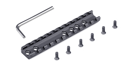 Van het Jachtgeweerpicatinny van de aluminiumlegering 0.018kg Spoor 120mm Geschoten Kanondeel